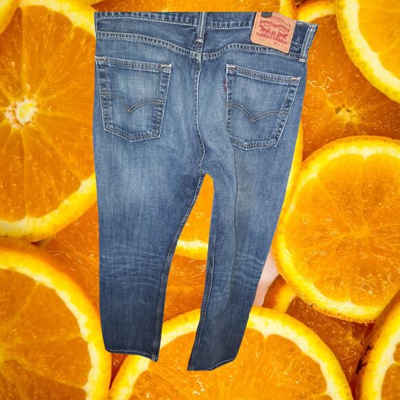 Levi's 513 Blue Straight Leg Jeans Size 34x30‎ - Picture 5 of 6